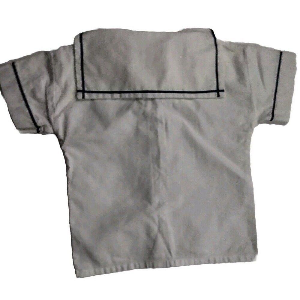 Hartstrings Boys Sailor Shirt 4T Red White & Blue Nautical 4th July 100% Cotton - Picture 3 of 8
